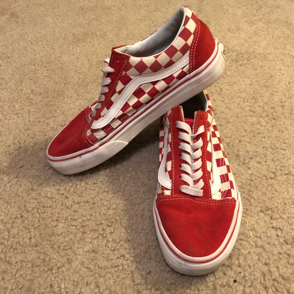 Checkerboard Vans old skools